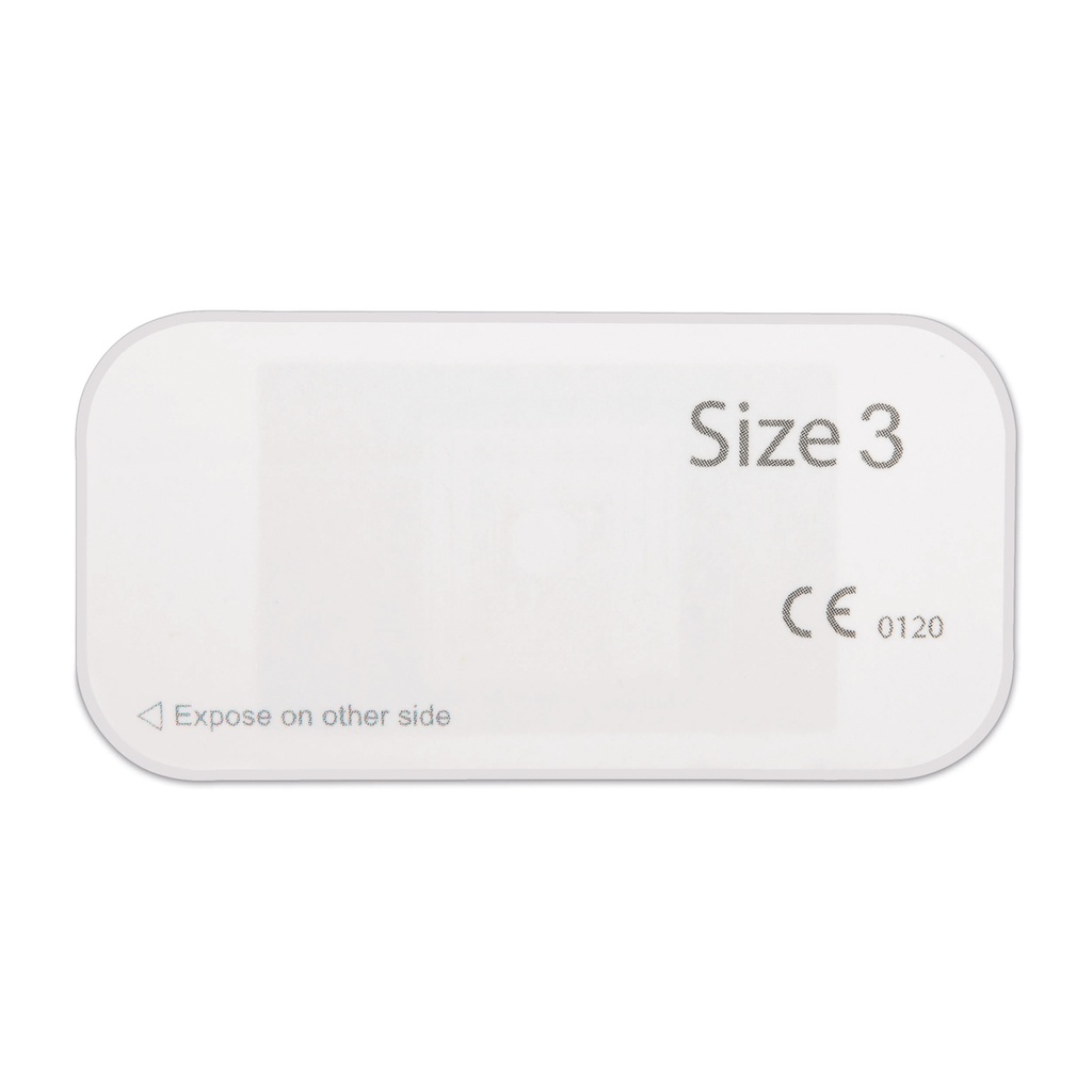 Røntgenplade/folie Str. 3, 27 x 54 mm, 4 stk. til DigiVet CR/ PLUS/PREMIUM