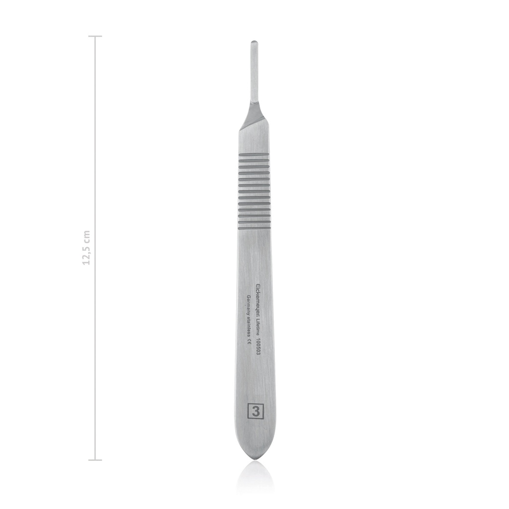 [100503] Skalpellgriff Standard, Nr. 3, Flachheft, klein, für Klingen Fig. 10 - 15 