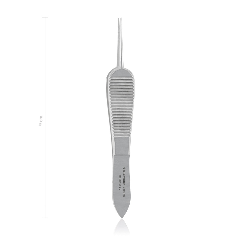 St. Martin pince cornéenne  1x2 dents 0,5 mm, 9 cm