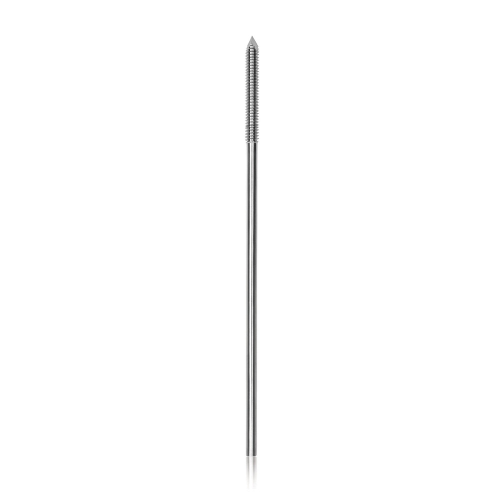 Steinmann-Nagel, d = 3,5 mm, mit aufgesetztem Gewinde am Ende des Nagels Gewinde: d = 4,3 mm, Länge 130 mm