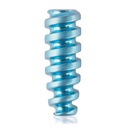 Vis à interférence en titane, forme canon, 1,1/Ø3,5/10,0 mm, HEX 2.0, bleu clair