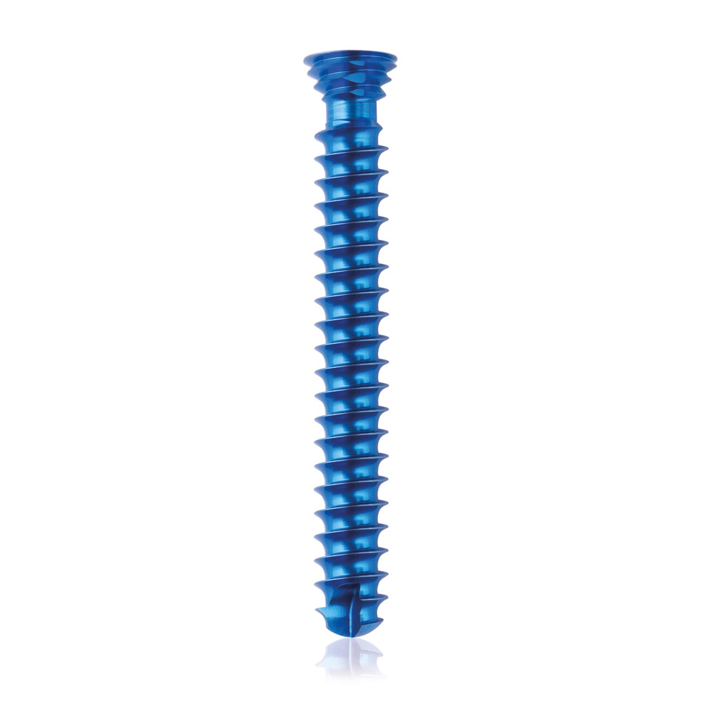 [185462] Titán zárócsavar Ø4,0 × 30 mm, szögstabil, többirányú, kék, Torx 10, önfúró, önmetsző