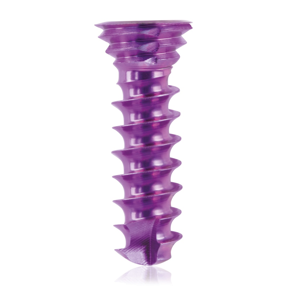 [185571] Titán zárócsavar Ø3,5 × 12 mm, szögstabil, többirányú, magenta, Torx 10, önfúró, önmetsző