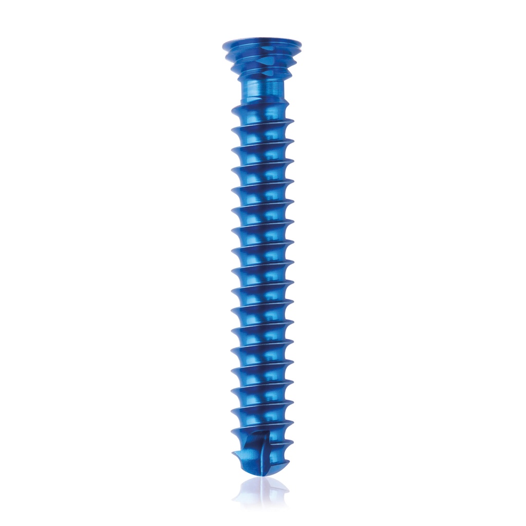 [185460] Titán zárócsavar Ø4,0 × 26 mm, szögstabil, többirányú, kék, Torx 10, önfúró, önmetsző