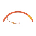 Tubo endotracheale in gomma rossa, CH 66, D. int. 16 mm, Lungh. 48 cm con cuffia