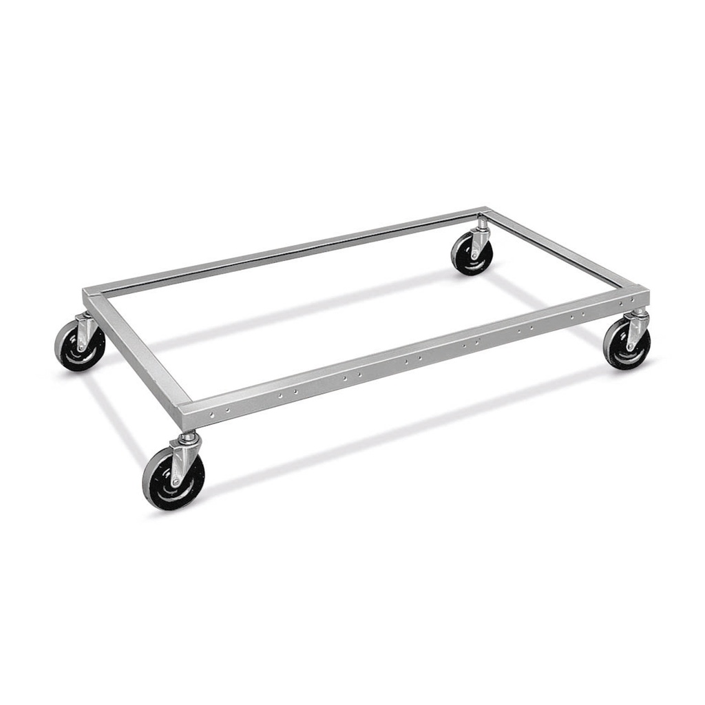 [634009] Embase mobile avec 4 roues, jusqu´à 914 mm de large, non rouillant