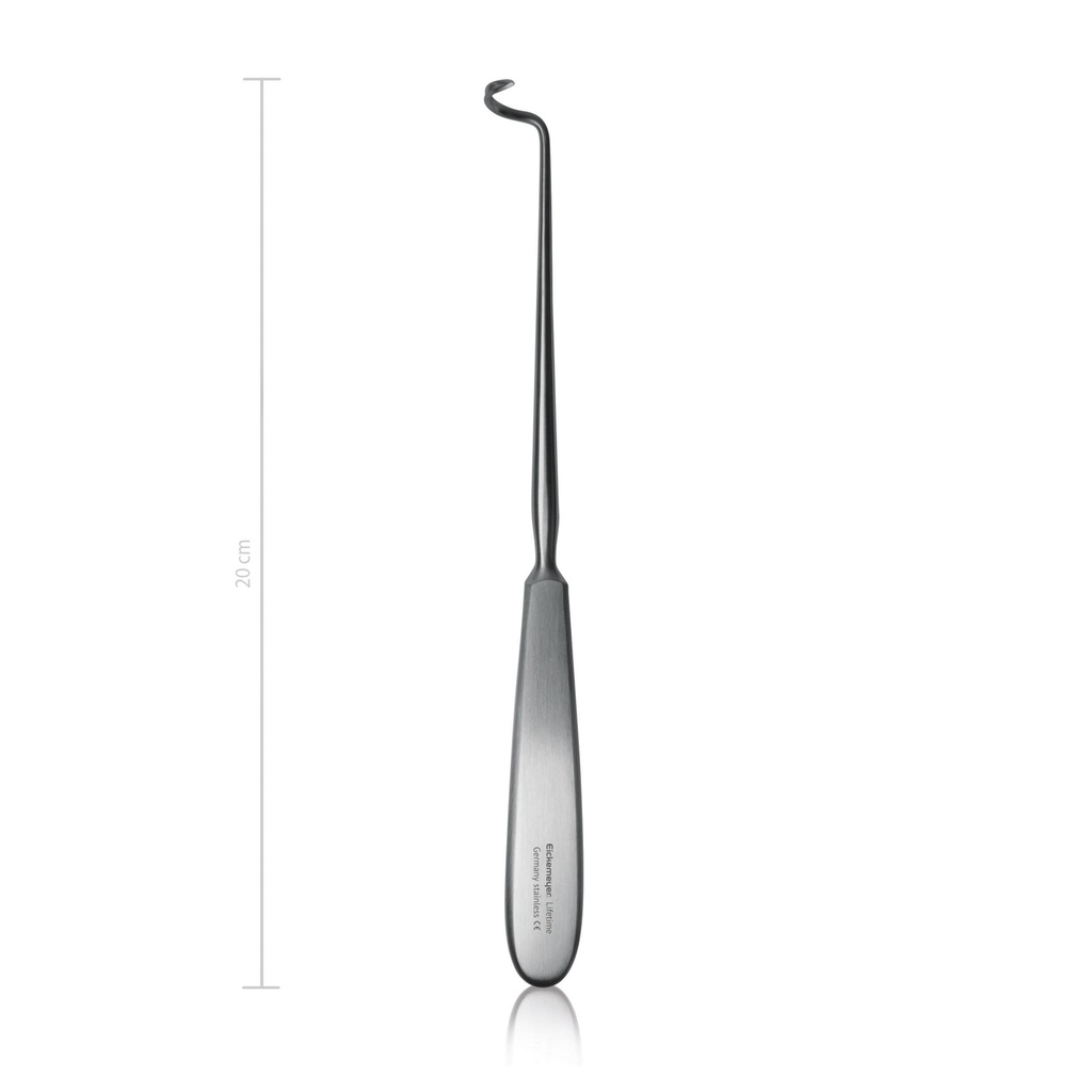 [154420] Aiguille à ligature Deschamps, 20 cm, à droite/tranchante, petite courbure