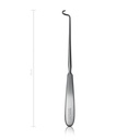 Aiguille à ligature Deschamps, 20 cm, à droite/tranchante, petite courbure