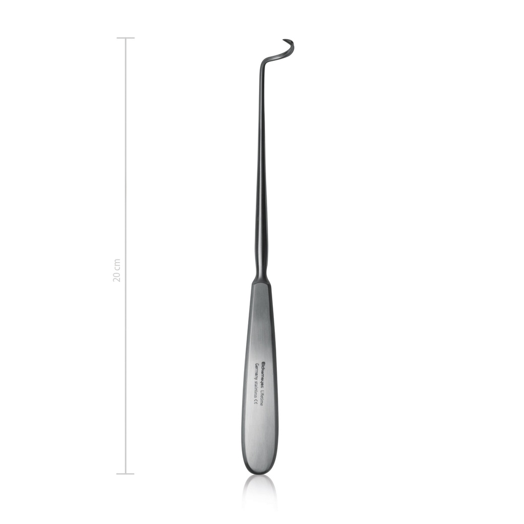 Unterbindungsnadel DESCHAMPS, kleine Biegung, 20 cm, rechts gebogen / linke Hand, scharf