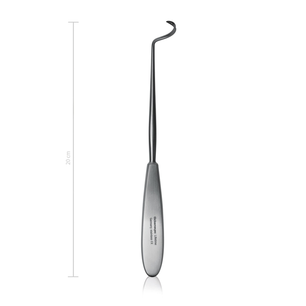 Aiguille à ligature Deschamps, 20 cm, à gauche/tranchante