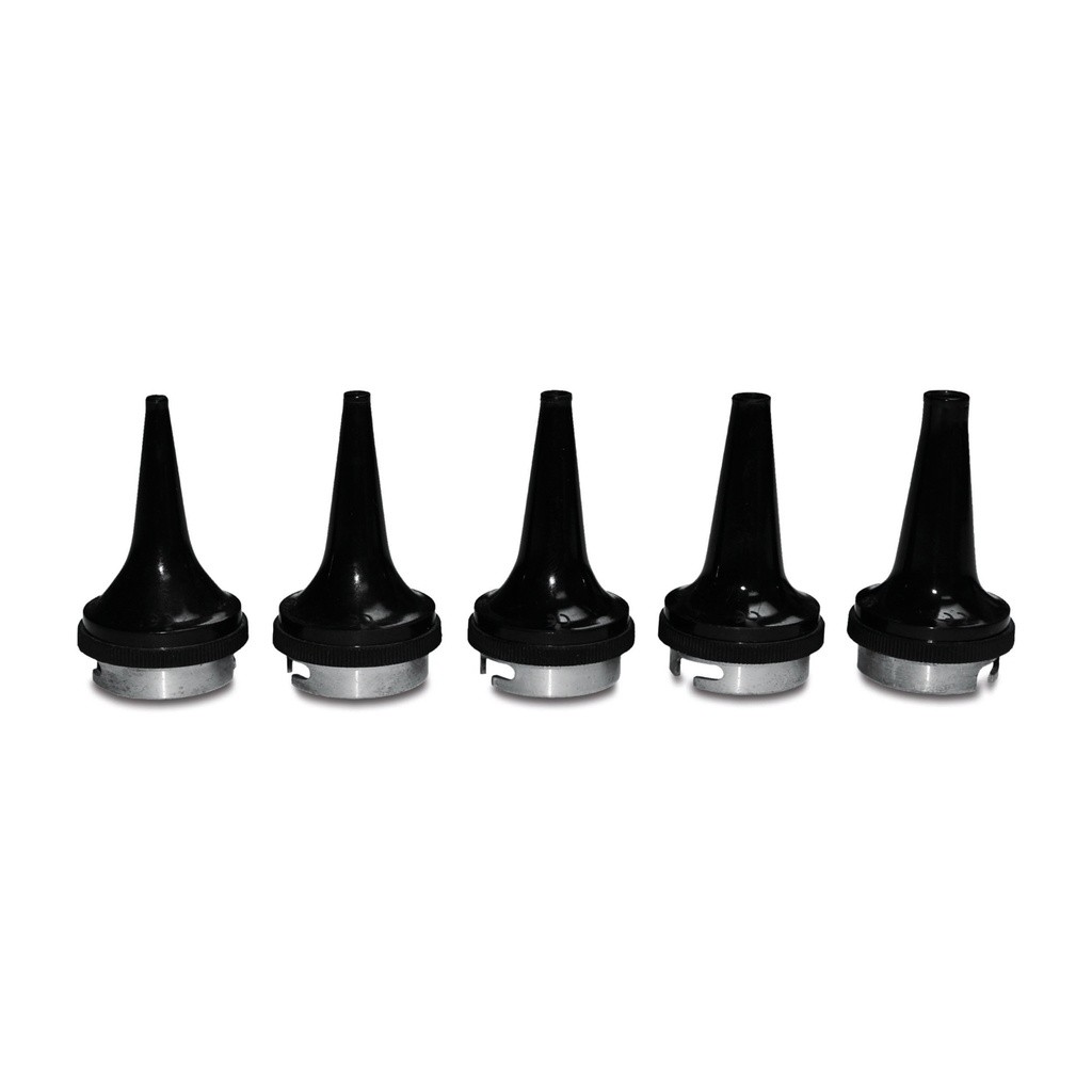 [300160] HEINE Vet.-Spekula, Satz mit 5 Stück, Sanalon, d = 2,2 - 5,5 mm für geschlitztes Kopfstück 300036, G-000.21.316