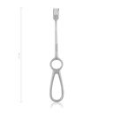 Wundhaken VOLKMANN, 3-zinkig, stumpf, 9 x 13 mm, 22 cm