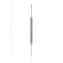 Instrument dentaire GLICKMANN FIG. 24G, couteau/grattoir, 4 mm, pour chiens