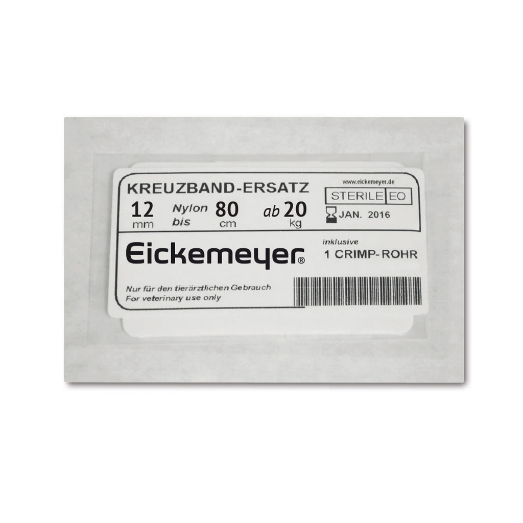 Set sostituzione crociato, incl. 1 tubo di bloccaggio 12 mm e nylon 80 cm (per animali oltre 20 kg) conf. sterile