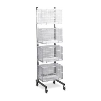 Support roulable en acier inoxydable  pour les cages des chats