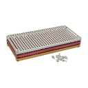 Platten-Racks 3 Stück farbig silber/rot/gelb incl. 10 einzelner Pins mit Mutter
