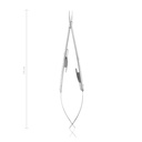 Micro porte-aiguille CASTROVIEJO 14 cm, courbe à arrêt