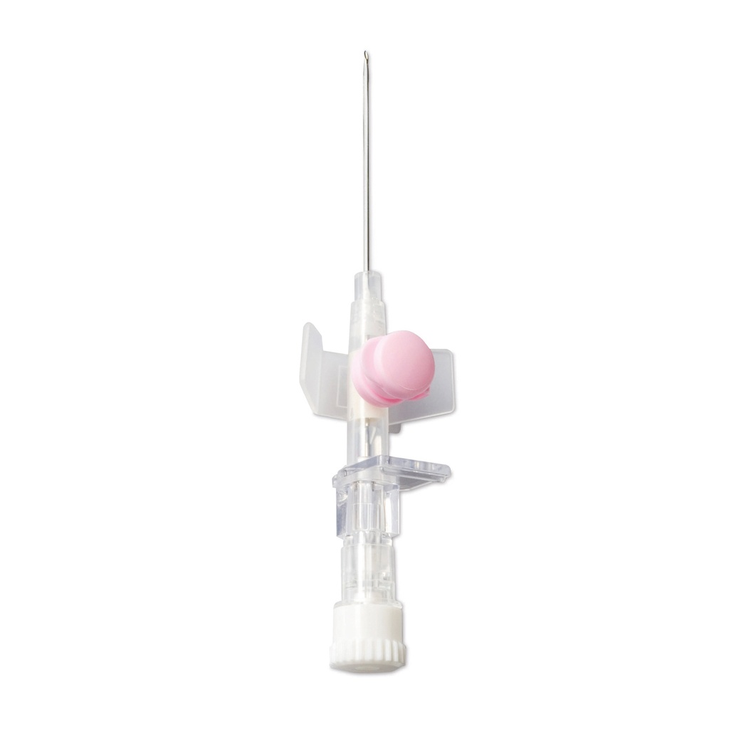 Vénakanül rögzítőszárnnyal és injekciós porttal, 20G, rózsaszín, 50 db/doboz