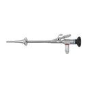 Eickview Compact avec embout pour otoscopie, rigide, Ø 3,8 mm, longueur 14 cm, canal de travail intégré Ø 1,3 mm, optique à vision vers l’avant 30°, immergeable dans des solutions désinfectantes.