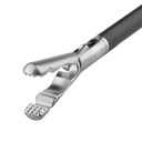 Universal-Fasszange, drehbar, mit Anschluss für unipolare Koagulation = 5 mm, L = 36 cm, Kunststoffgriff, mit Raste
