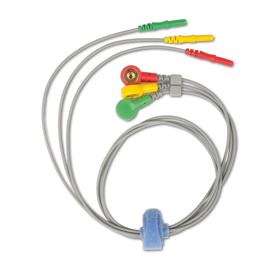 [E32187009] EKG Kabel, Schnappstecker 3 Leitungen