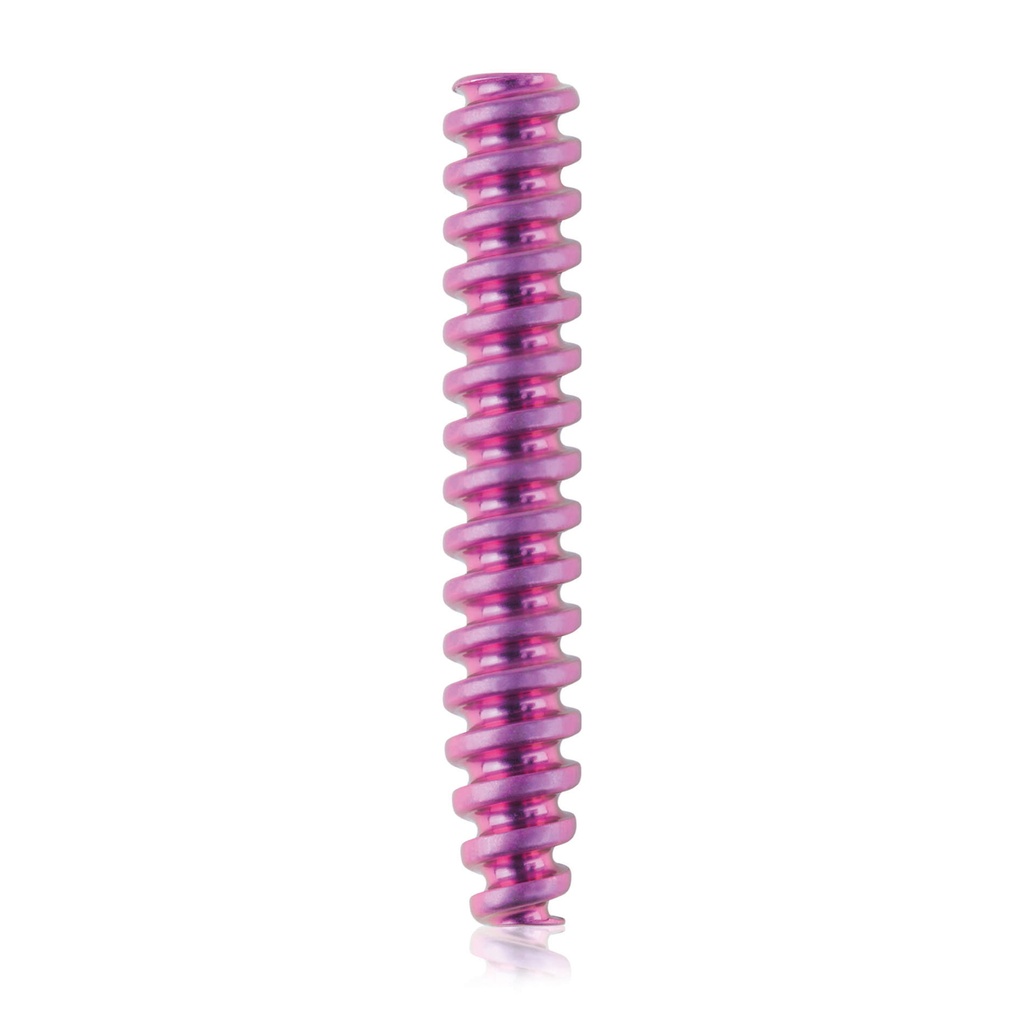 [191581] Titán interferenciacsavar, Ø4,0 x 24 mm, kanülált, kanül Ø1,1 mm, magenta színű, HEX 2,0