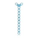 Plaque micro osseuse EickLoxx, système 1,0 mm, bleu clair, plaque Y 12 trous, dimensions en mm : 44,5 x 3,5 x 1,0