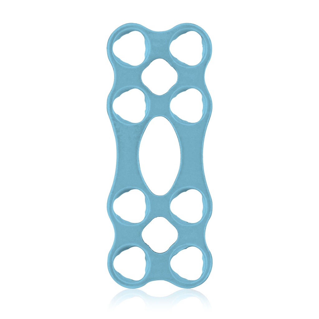 [197417] Micro plaque osseuse EickLoxx, système 1,0 mm, bleu clair, plaque 4x2 trous, dimensions en mm : 18,5 x 7,5 x 1,0