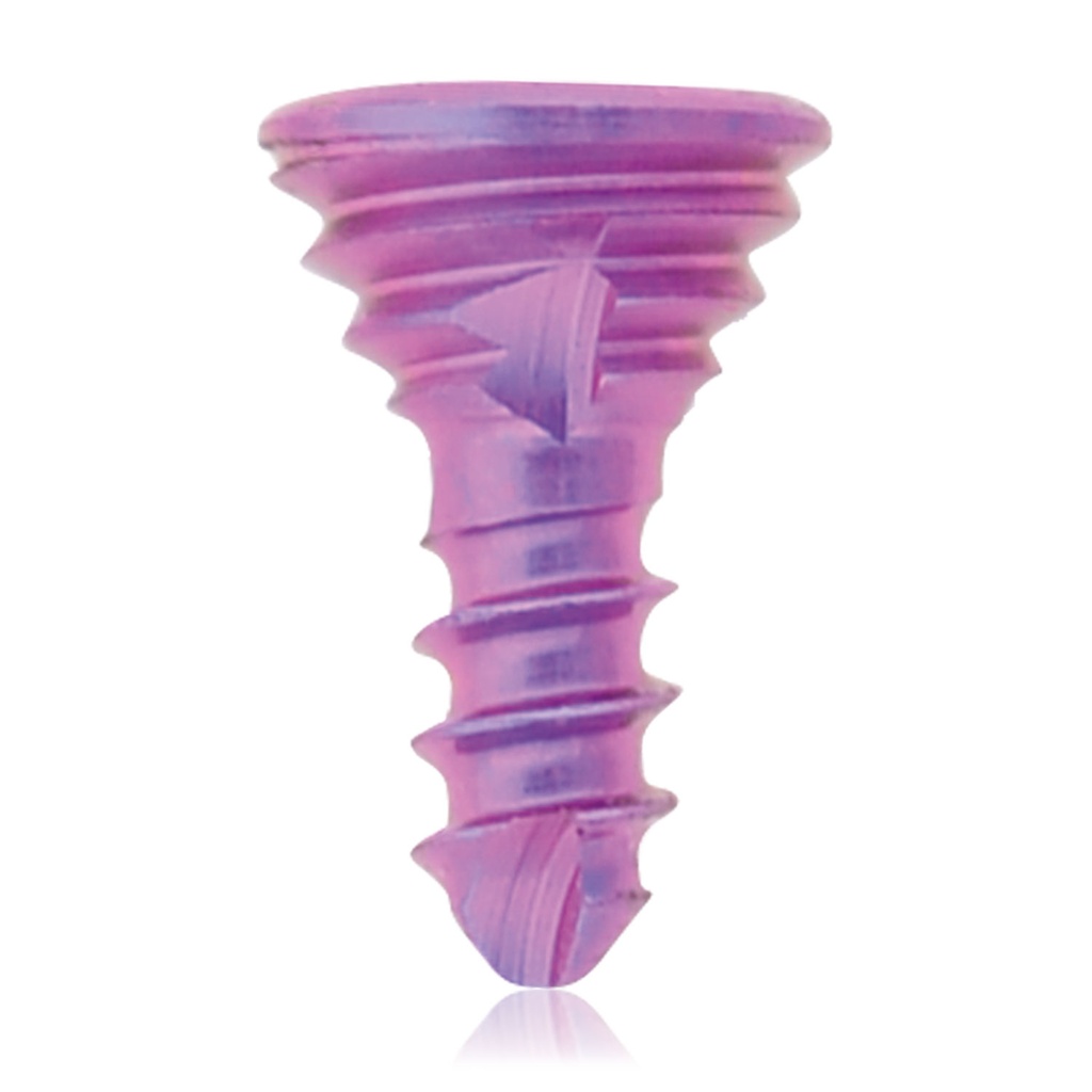 Vis de blocage titane Ø1,2 x L 4 mm, multidirectionnelle, magenta, Torx 6, autoperceuse, autotaraudeuse