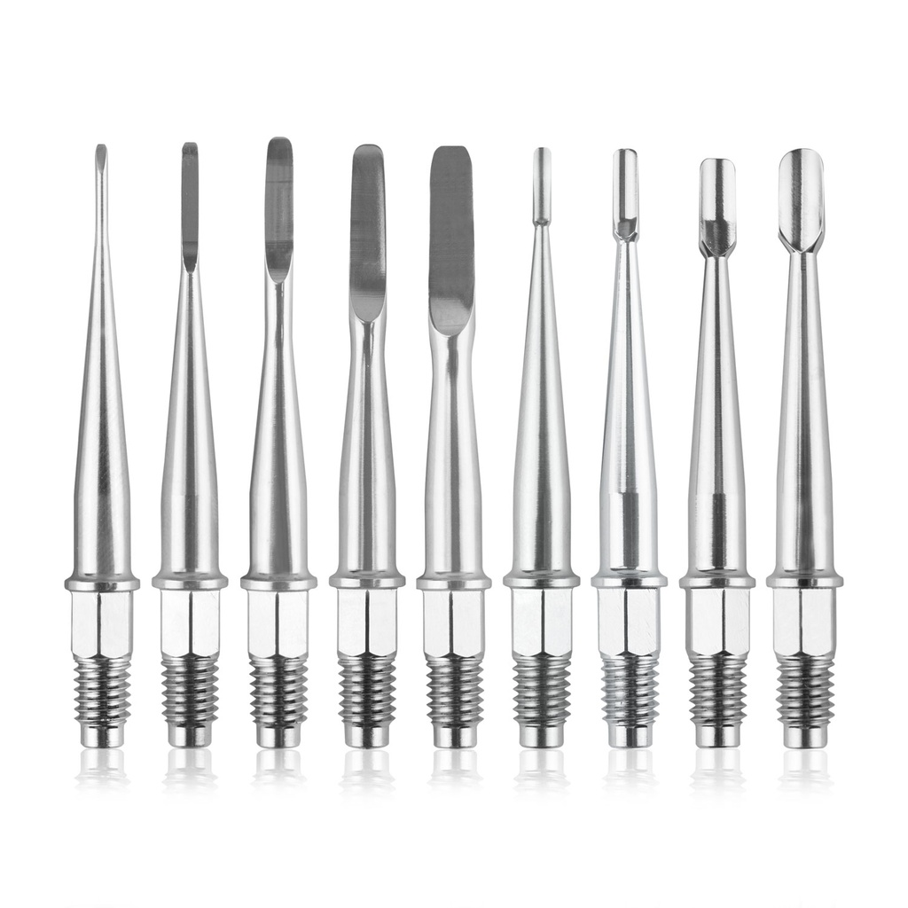 [175090] DENTANOMIC - Set lame per piccoli animali, 9 pz (5 lame elevatore e 4 lame lussatore)