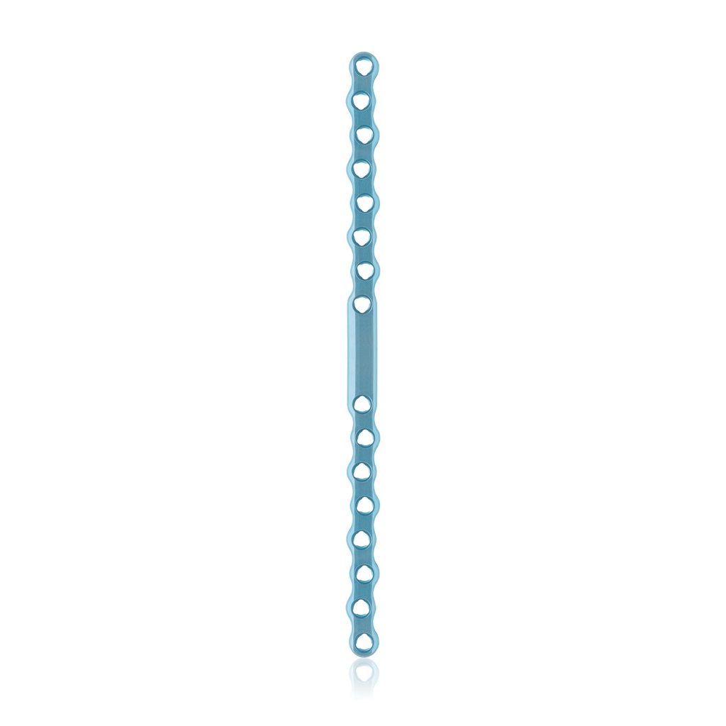 [187778] EickLoxx S-Typ Knochenplatte 16-Loch, 180 x 10,5 x 3,2 mm, Titan hellblau