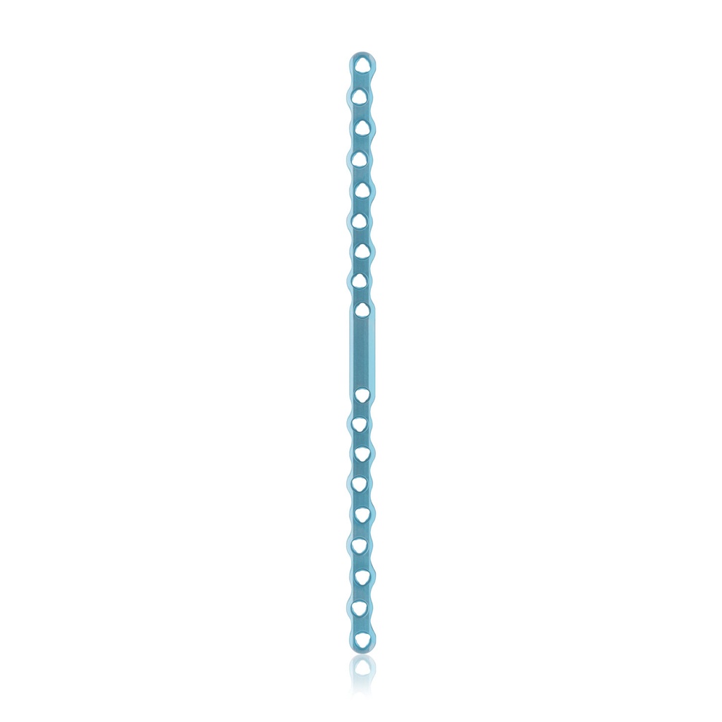 [187779] EickLoxx S-Typ Knochenplatte 18-Loch, 210 x 10,5 x 3,2 mm, Titan hellblau