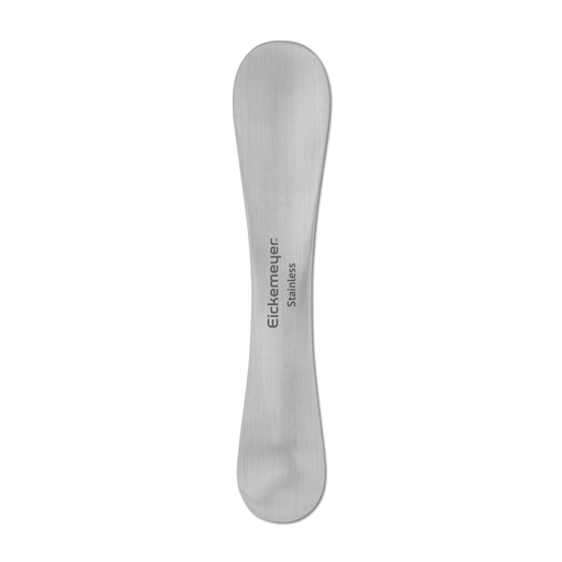 [170220] Spatule à paupières Jaeger, 11 cm, double extrémité, courbée, 22 mm/19 mm