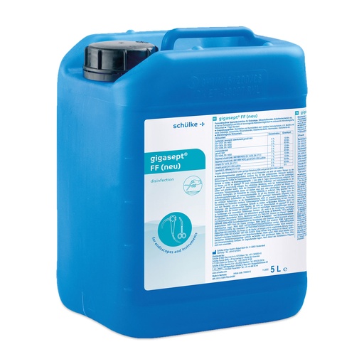[307320] Schülke gigasept FF nouveau, bidon de 5 l, désinfection manuelle des instruments chirurgicaux et médicaux sensibles