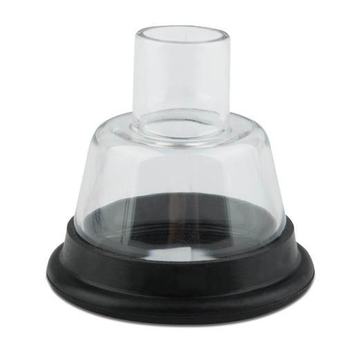 [215401] Masque respiratoire en plexiglas, taille 1, diamètre extérieur 44 mm, ouverture 22 mm, hauteur 24 mm