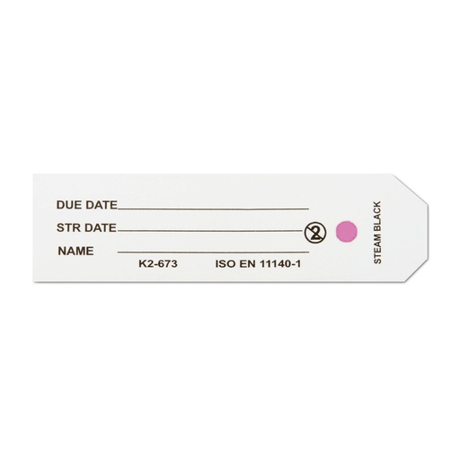 [502400] Etiketten für Klein-Set-Container mit Indikator, Packung mit 100 Etiketten 57 x 17 mm (rosa)