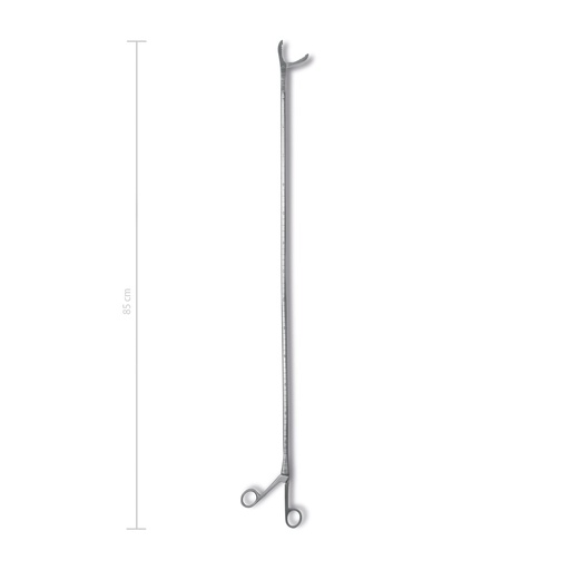 [872185] Pinza per corpi estranei rigida, 85 cm,  mod. lungo con morsa lunga