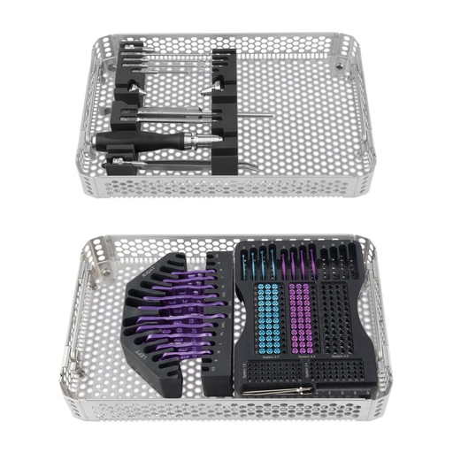 [187735] TPLO multiaxiális titán rögzítőlemez- és csavarkészlet, komplett