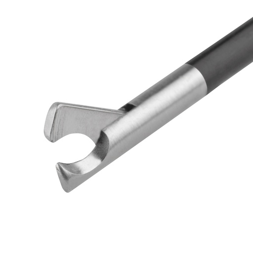 [30500022] Ciseaux à crochet rotatif avec connexion pour coagulation unipolaire, Ø = 3 mm, L = 21 cm, poignée en plastique